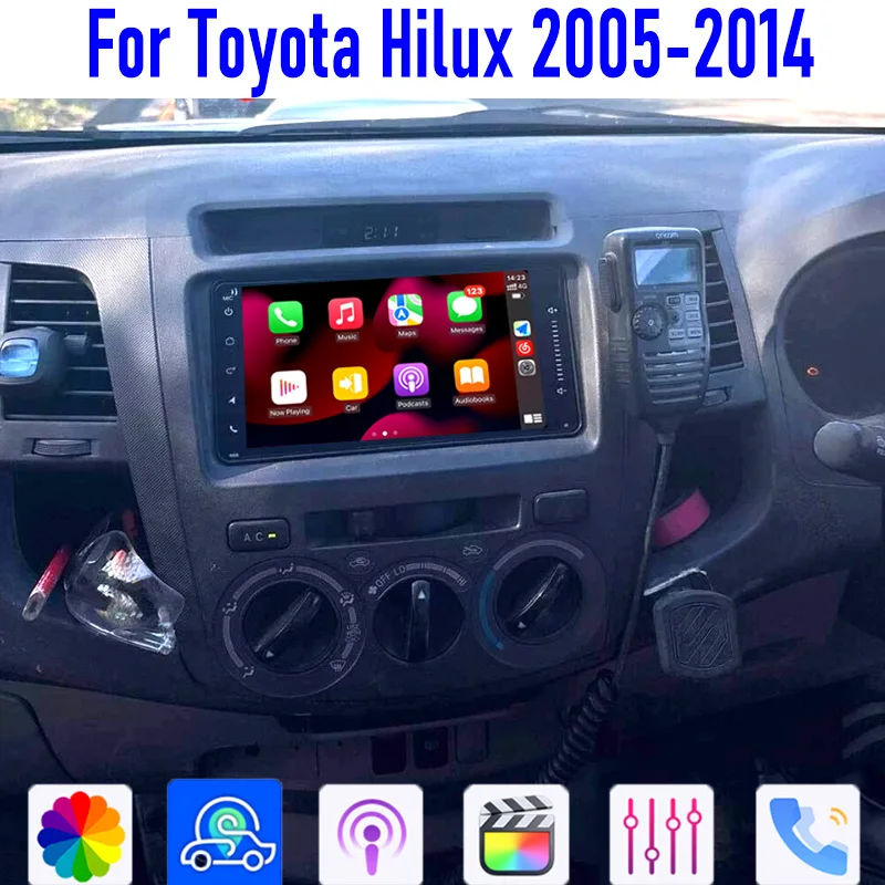 

7" For Toyota Hilux 2005-2014 Apple Carplay Android Auto Car Stereo Radio Wireless Reversing Image Camera Navi 4-64GB WIFI GPS