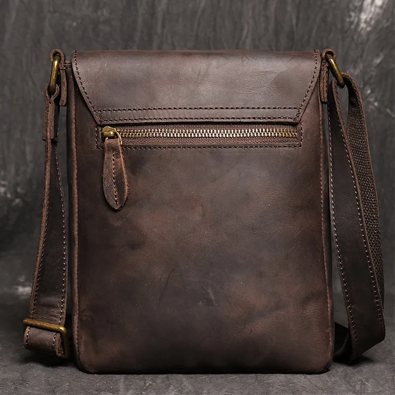 Sac à bandoulière en cuir véritable pour hommes, sacoche de bonne qualité pour voyage facile, sac à épaule pour tablette