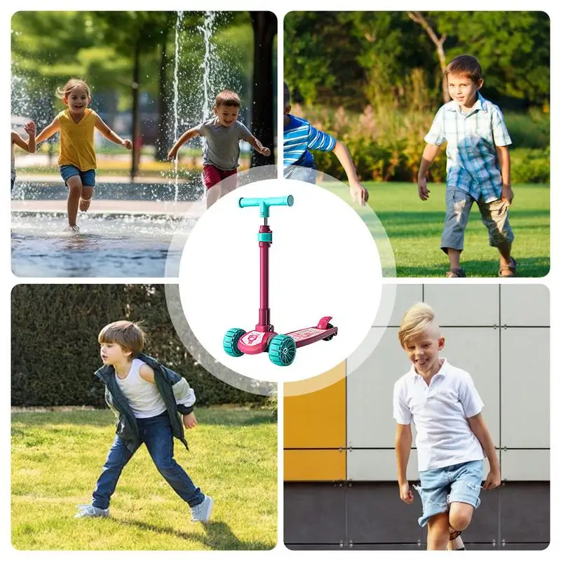 Scooter dobrável com freio de pé para crianças, Scooter dobrável para crianças, Scooter de ciclismo para meninos e meninas, de 2 a 12 anos, ao ar