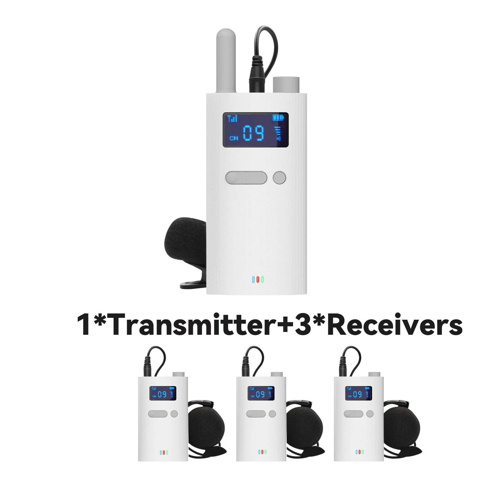 Tebe Wireless Tour Guide System with Microphone Portable Audio Transmitter Receiver for Church Excursion Museum Conference