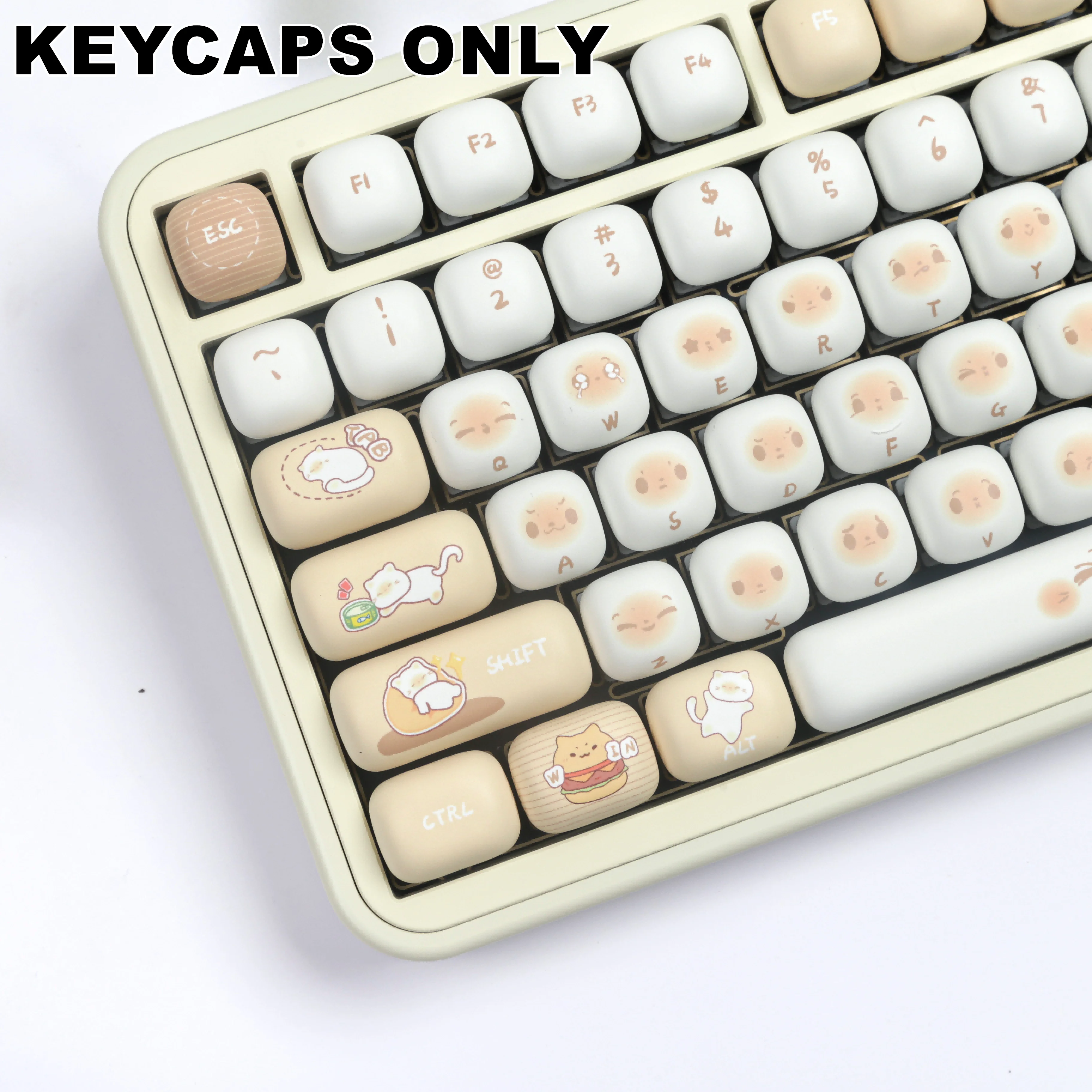 Imagem -04 - Cat Pbt Keycaps Conjunto para Kit de Teclado Mecânico Dye-sublimated Keycap mx Cherry Gateron Switch 136 Chaves Bolsa Perfil Mog