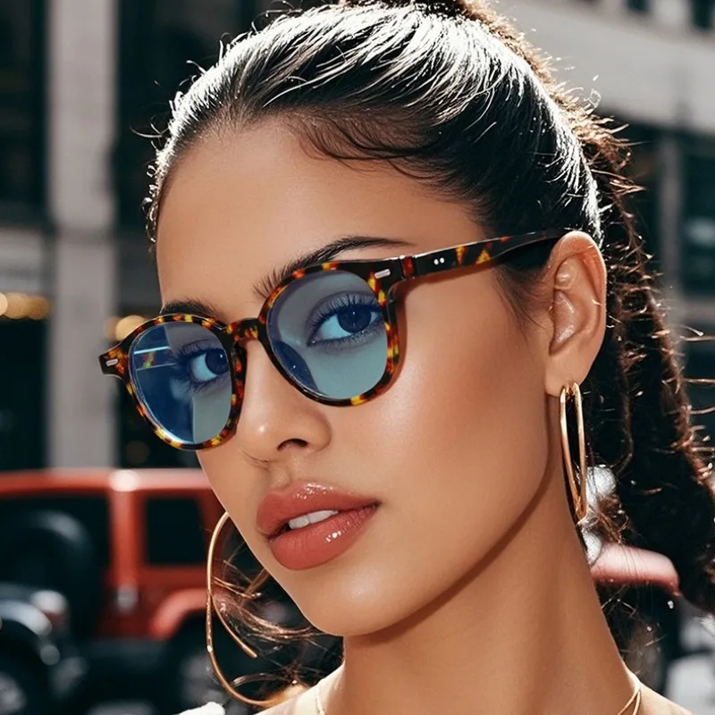 Mode Vintage Runde Sonnenbrille Mann Frauen Angeln Fahren Luxus Sonnenbrille Anti-Glare Retro Strand Shades UV400 Brillen