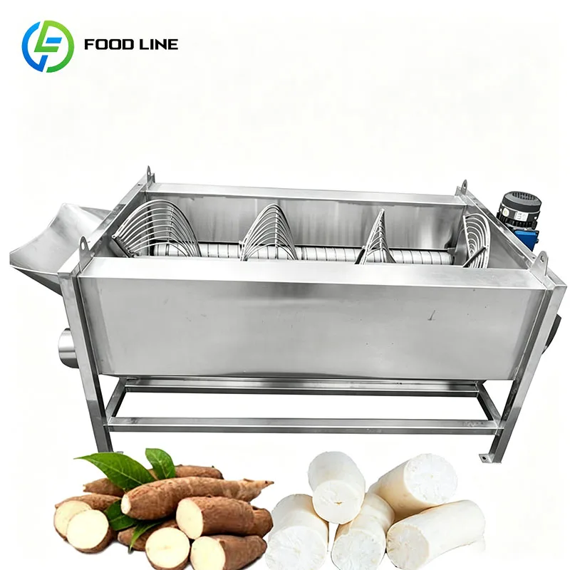 Commercial Vegetable Peeling Machine Cassava Root Crop Potato Yam Taro Ginger Carrot Washer Customized