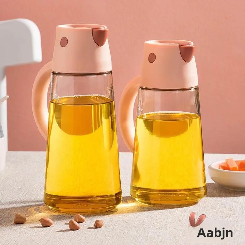 

Auatic Opening And Closing Glass Oil Bottle Kitchen Leakproof Spice Jar with Lid Vinegar Bottle Oil Bottle Kitchen Storage