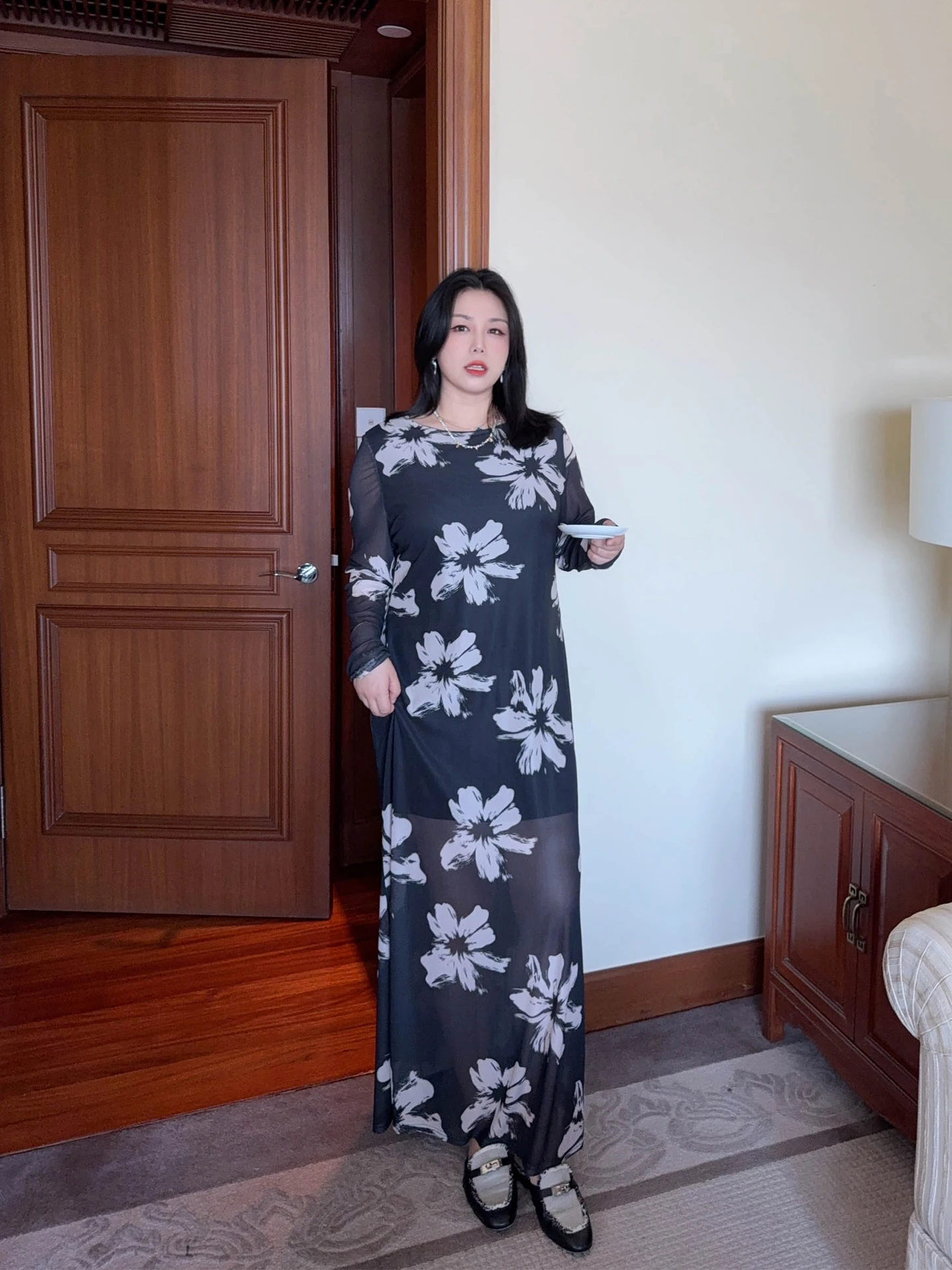 

Элегантное женское платье больших размеров VOGANA в стиле Канн, с цветочным принтом, на французском тюле, нежное и сексуальное платье в южнофранцузском стиле