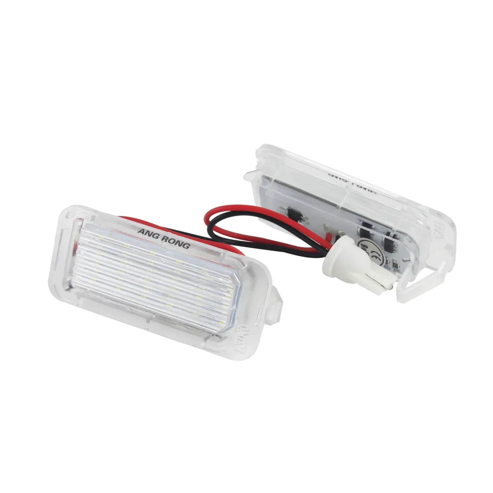 ANGRONG 2 White LED License Number Plate Light For Ford Focus C-MAX S-MAX Mondeo Kuga Ranger