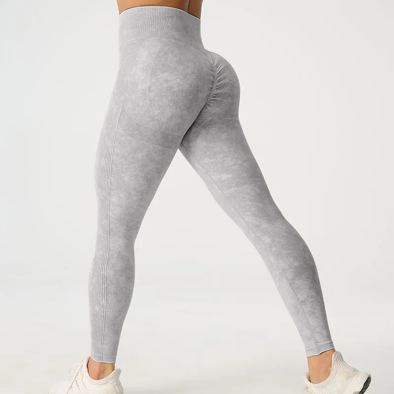 

High Waisted Frosted Yoga Pants External Wear Hip Lifting Training Fitness Pants Tight Fitting Quick Drying Ironing Gym Leggings