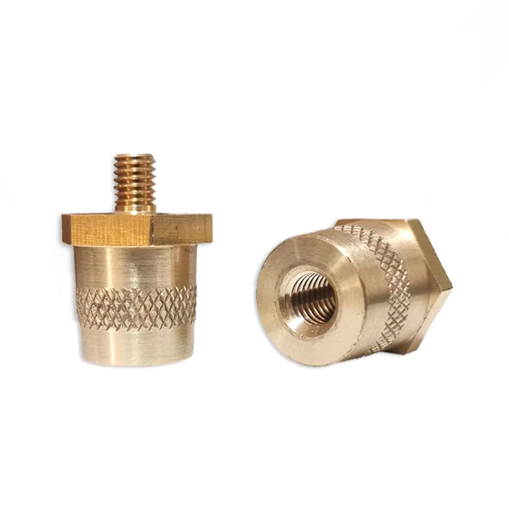 Efficient Power Transmission with Brass Battery Pole Adaptor Pair M6M8 Male Thread Battery Terminal Connectors Set