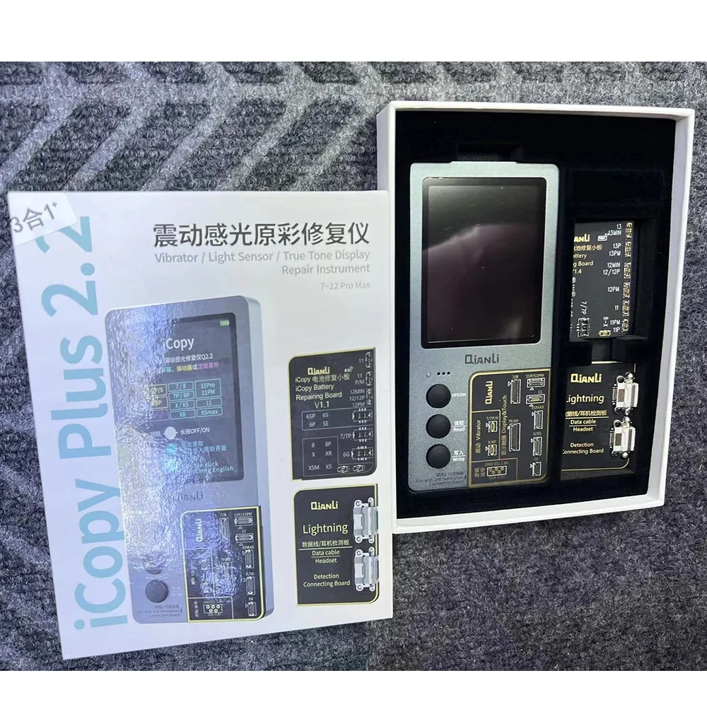 Qianli iCopy Plus 2.3 LCD True Tone Light Sensor แบตเตอรี่ซ่อมสําหรับ X XS 11 12 13 14 Pro Max Vibrator EEPROM Recovery Programmer