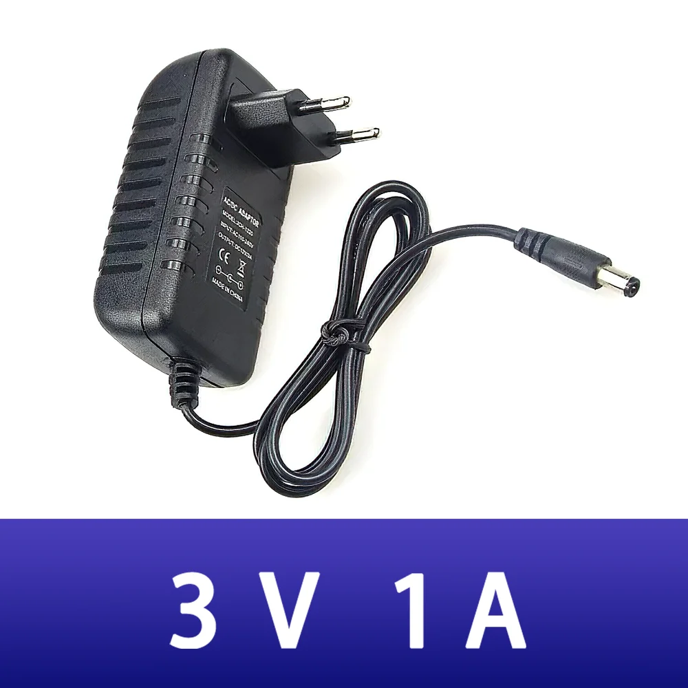 

1PCS New DC 3V 1A power adapter 3W 1000mA us to eu plug adapter for WiFi led CCTV