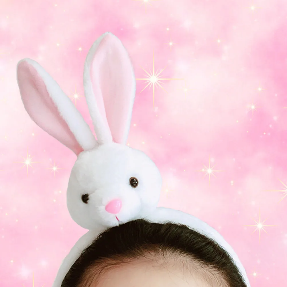 

White Rabbit Hair Hoops Party Headband Bunny Headdress Costume Decoration Photo Props For Carnival Masquerade Festival Ball