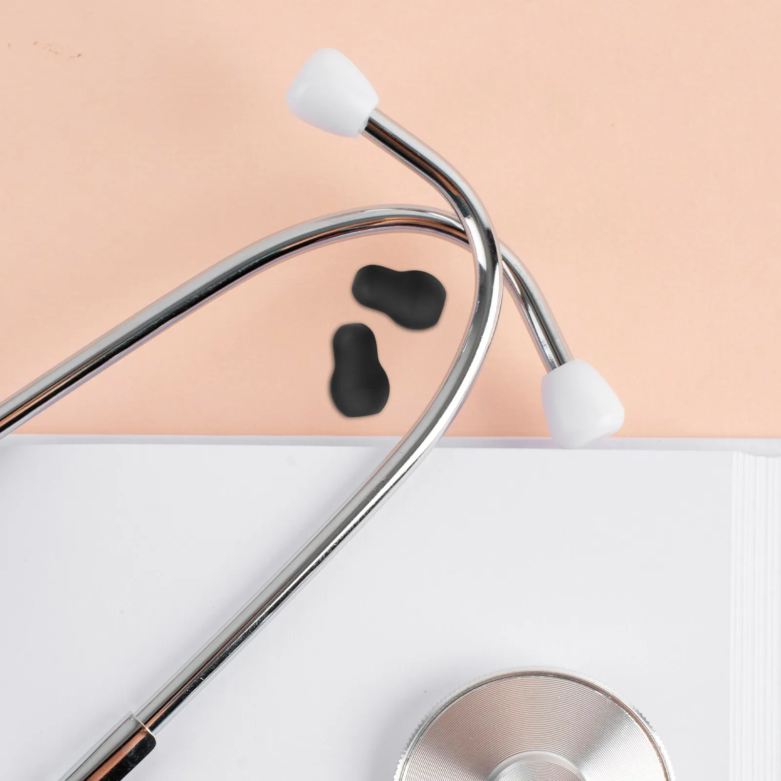 6Pcs Stethoscope Ear Tip Replacement Soft Silicone Ear Plugs for Prolonged Wear Noise Reduction Secure Fit Stethoscope Earpieces