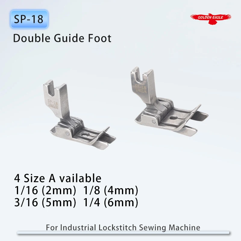 SP-18 Right Left Doule Edge Guide Presser Foot For Industrial Single Needle Lockstitch Sewing Machine Accessories Pressure - view 2