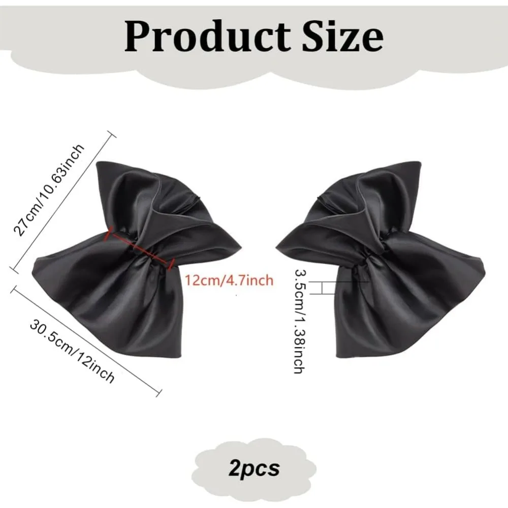 Removable Puff Sleeves, Black Polyester Bridal Sleeve Detachable Puff Sleeves for Wedding Dress Bridal Accessories