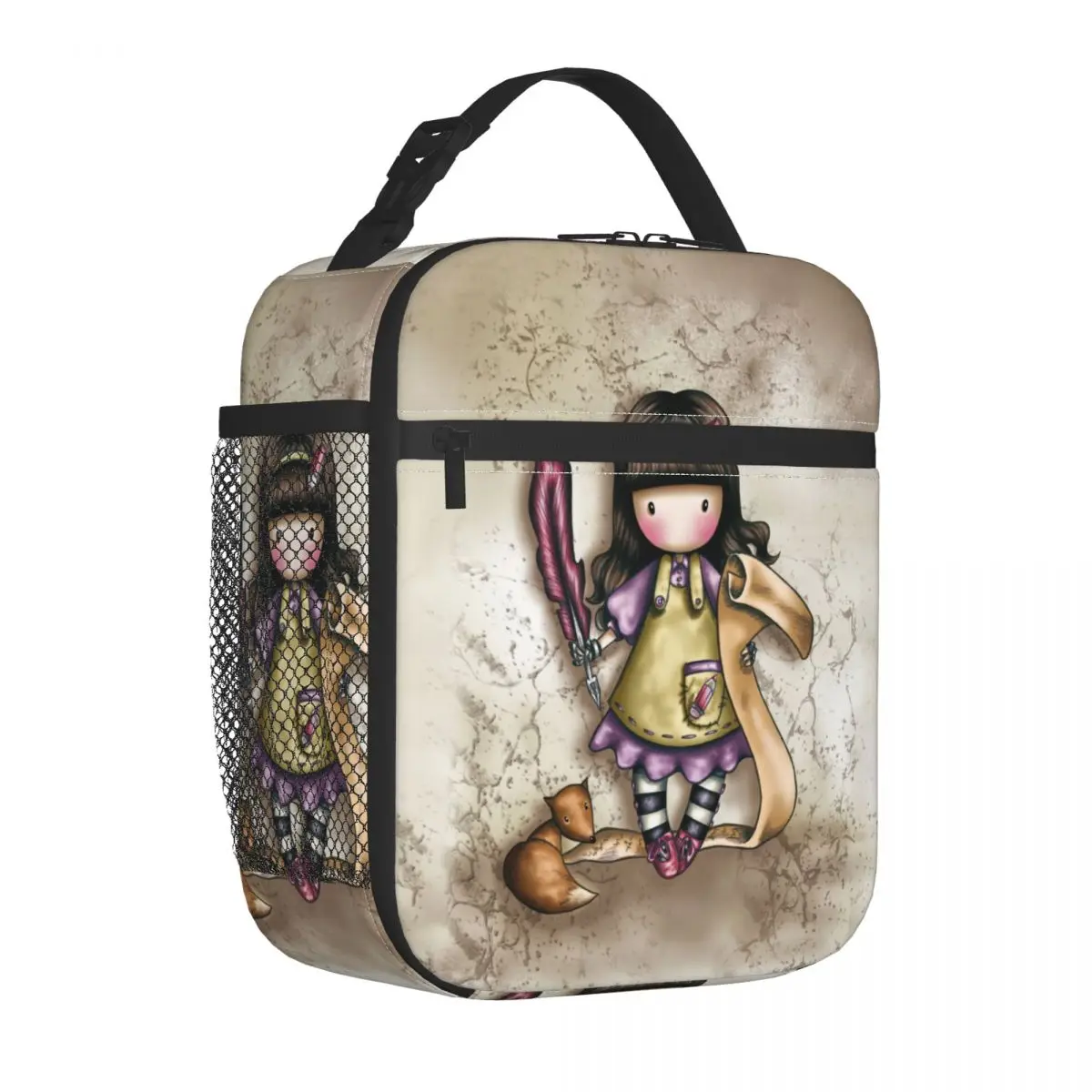 

Santoro Gorjuss Doll Insulated Lunch Bags Cooler Bag Reusable Lunch Container Art Cute High Capacity Lunch Box Tote Men Women