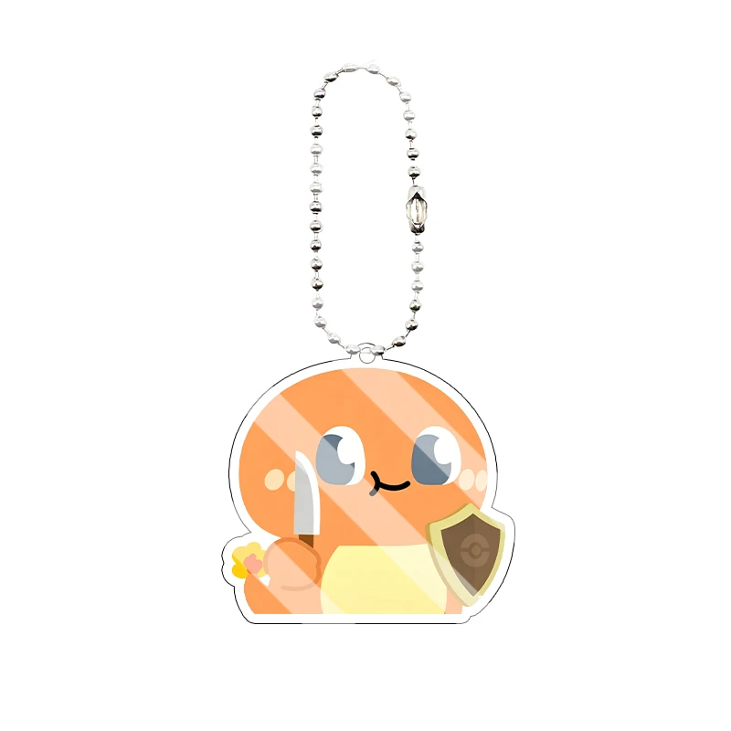 Creative Bulbasaur Squirtle Psyduck Jigglypuff Defense Team Acrylic Keychain Gen 1 Classic Pockets Monster Bag Pendant Charm Toy view 5