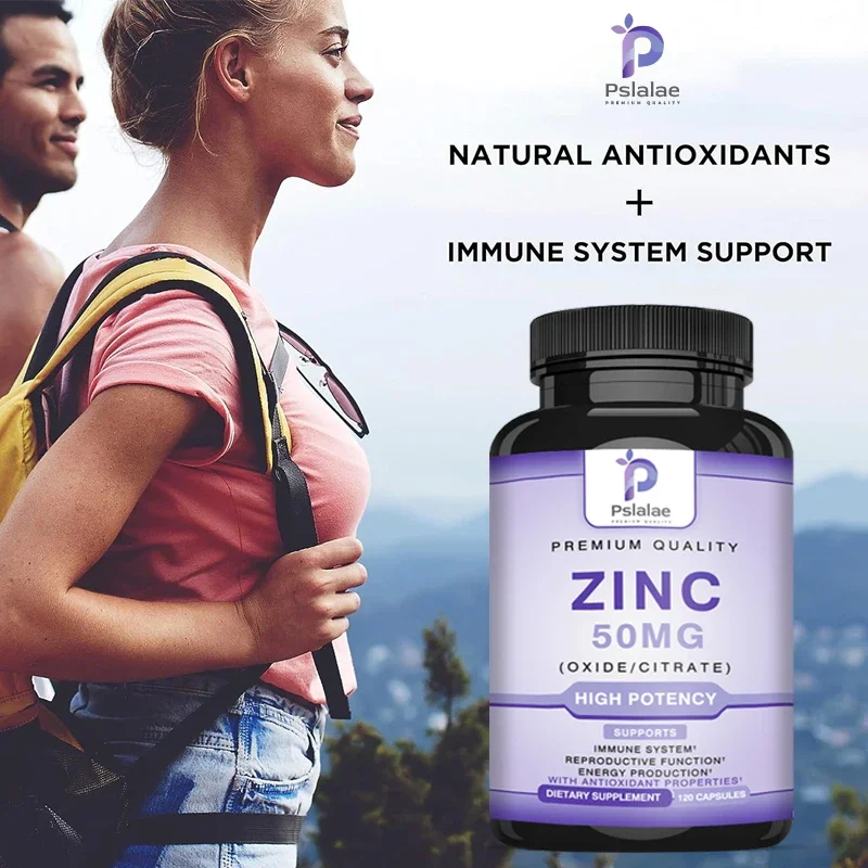 Zinc Supplements - Promotes Energy Production, Supports Immune System and Overall Health