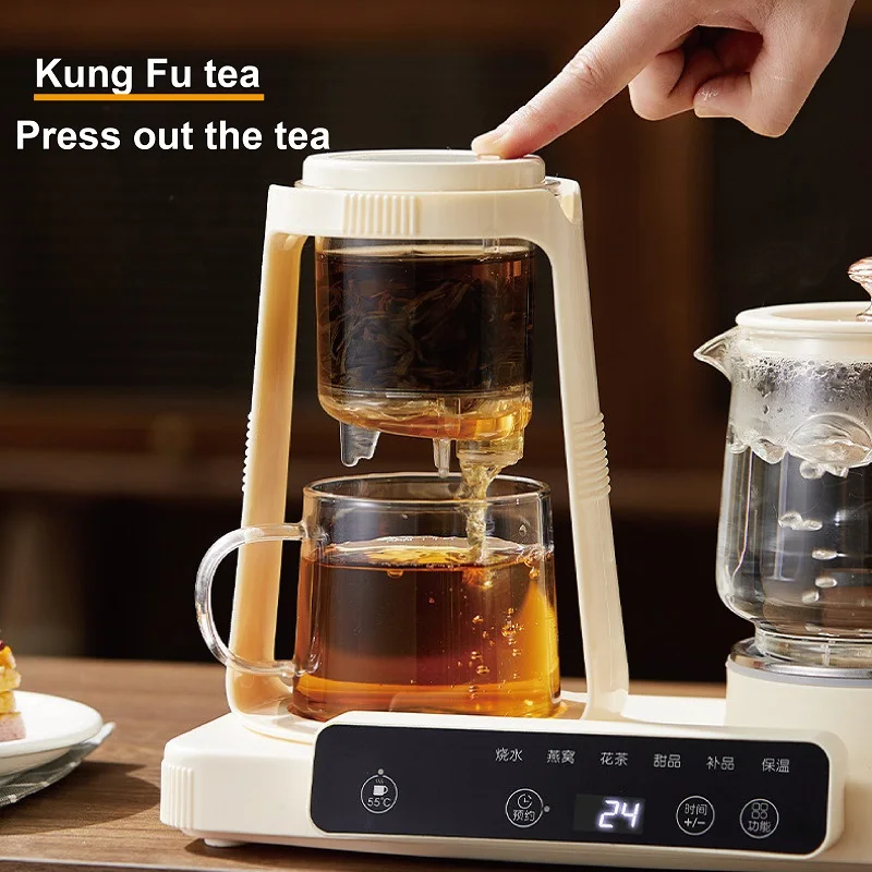 600 مللي وعاء صحي ذكي متعدد الوظائف الطبخ الغليان 2 in1 مكتب الزجاج زهرة إبريق الشاي غلاية كهربائية المنزل السيارات الدفء