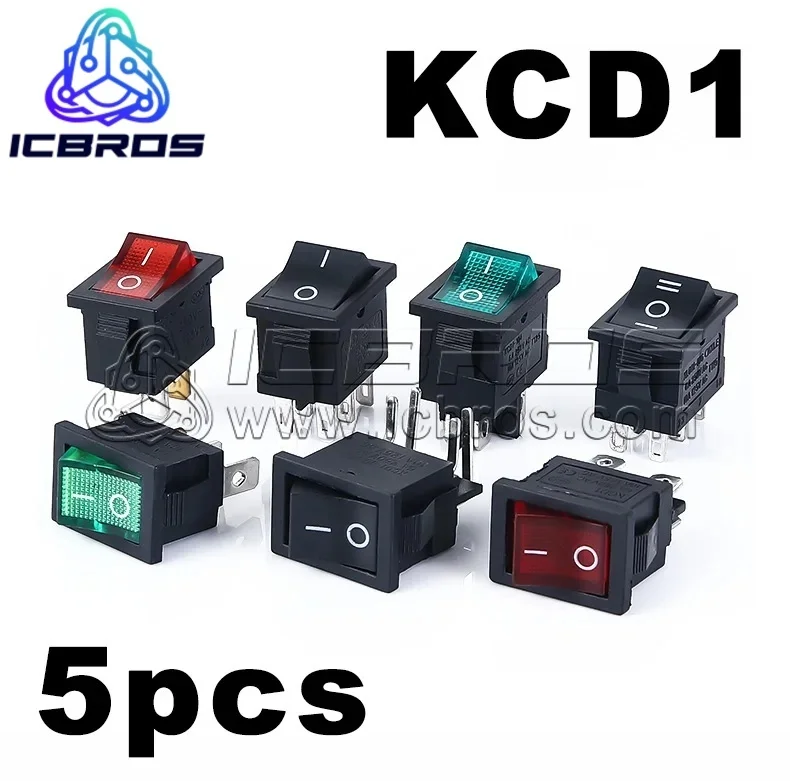 5pcs/lot KCD-11 boat-shaped switch KCD1-101 water dispenser electronic scale boat-shaped rocker power button accessories 6A250V