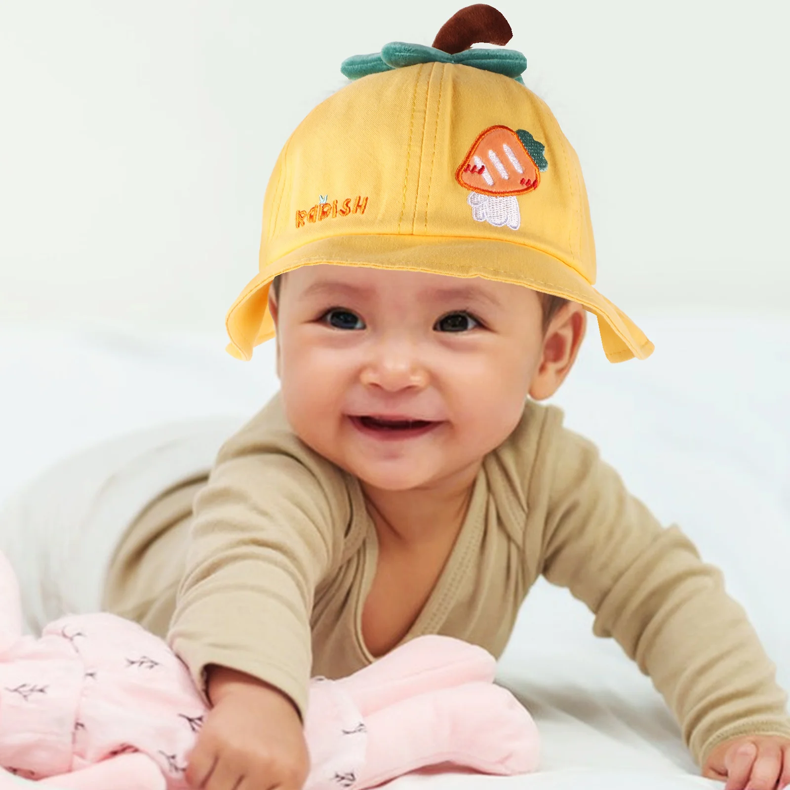 Симпатичная летняя шляпа от солнца с ремешком для маленьких девочек, пляжная шляпа в рыбацком стиле для новорожденных девочек, дышащие удобные детские шапки