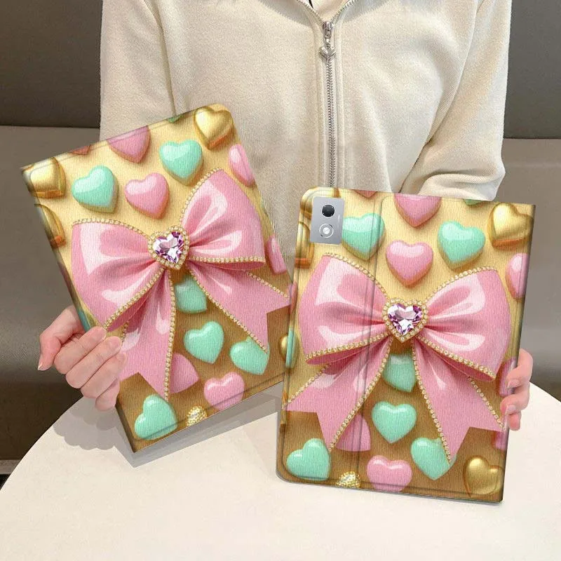 

Luxurious bow pattern Tablet Case For Legion Xiaoxin Pad P12 Pro Y900 GT 2023 2025 12.1 12.7 14.5 inch