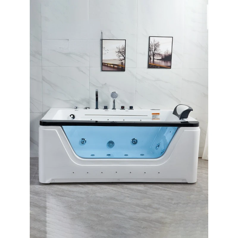 Acrylic Hotel Home Thermostatic Bath Single/Double Couple Deluxe Water Curtain Waterfall Massage Bath