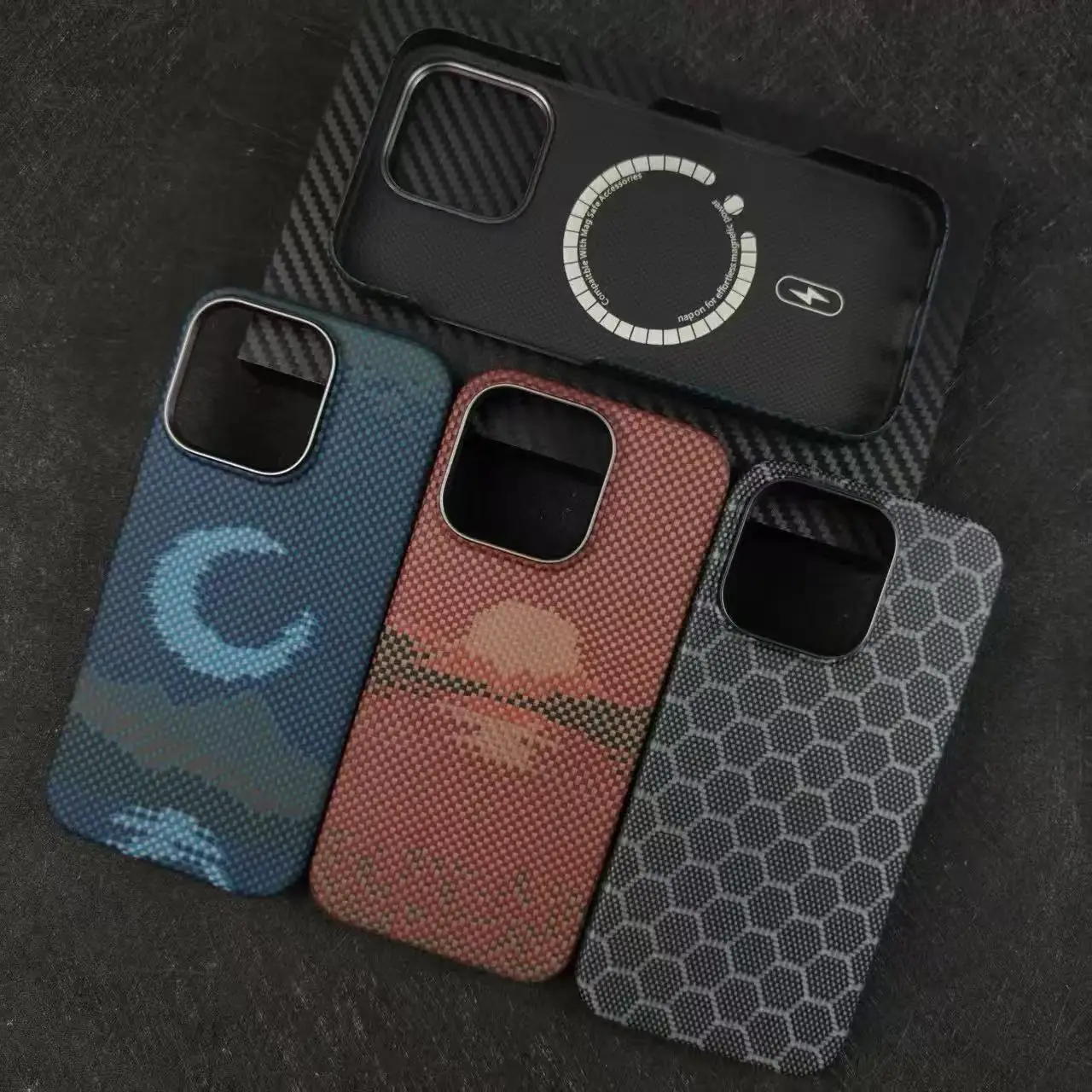 

For Magsafe Magnetic Case for iPhone 16Pro/ 16 Pro Max Carbon Aramid Fiber Cover for iPhone 16proMax Carbon Case Luxury