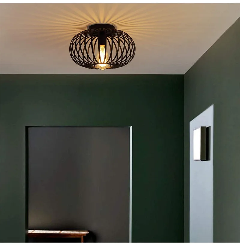 American Style Ceiling Light, Living Room Balcony Dining Room, Lantern, Iron Art Ceiling Light, Household Lighting Fixtures