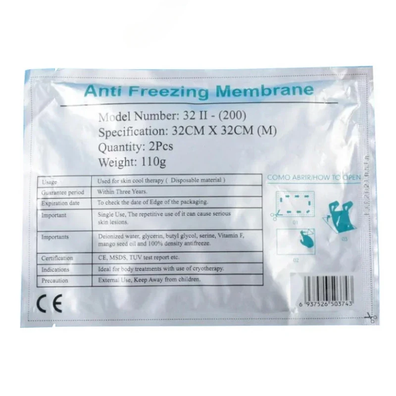 

Accessories Parts Anti-Freeze Membrane 110G 30G Anti Freezing Pad Membranes For Fat Freezing Ce