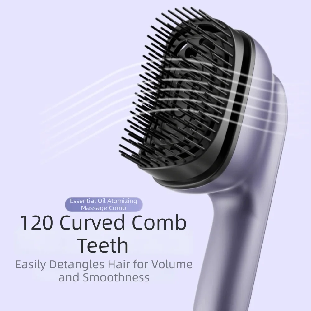 Essential Oil Atomizing Electric Massage Comb Portable 2-in-1 Hair Care Massager Large Spray Upgraded Scalp Massager Smooth Hair