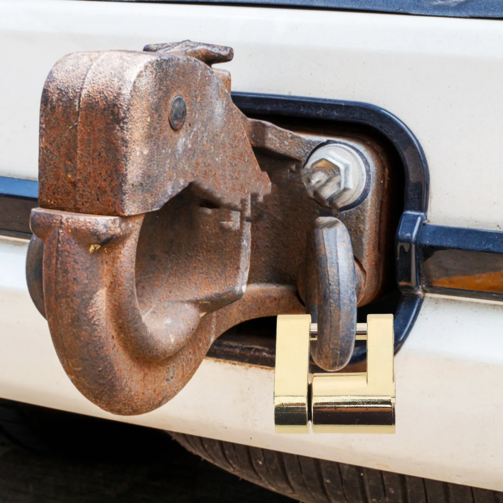

Trailer Coupler Lock Solid Brass Flat Key Design Impervious to Tampering Devices for Trailer Hitch Security Theft Protection