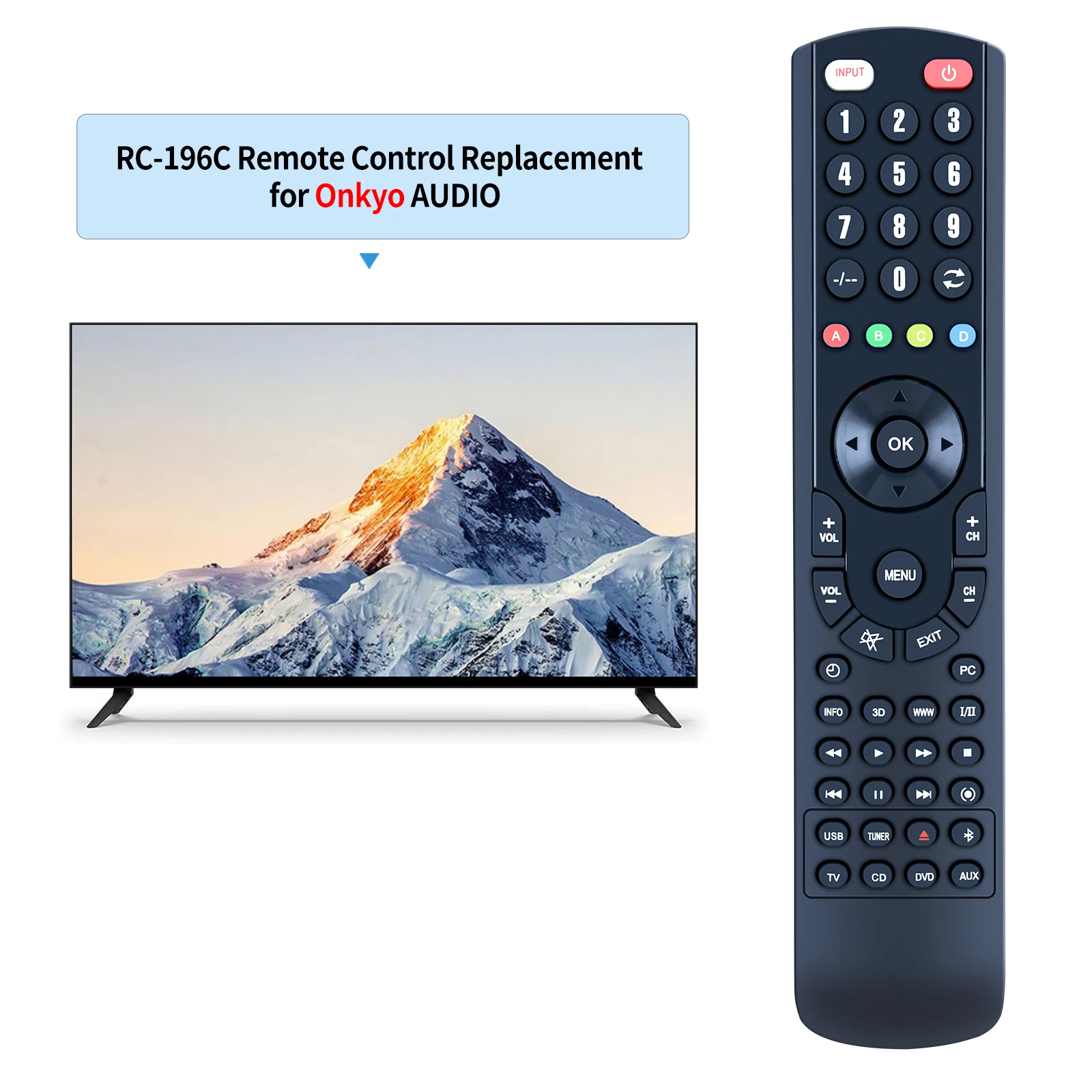 Mando a distancia de repuesto para reproductor de CD Onkyo, RC-196C, DX-702, DX-703, nuevo, DX-705