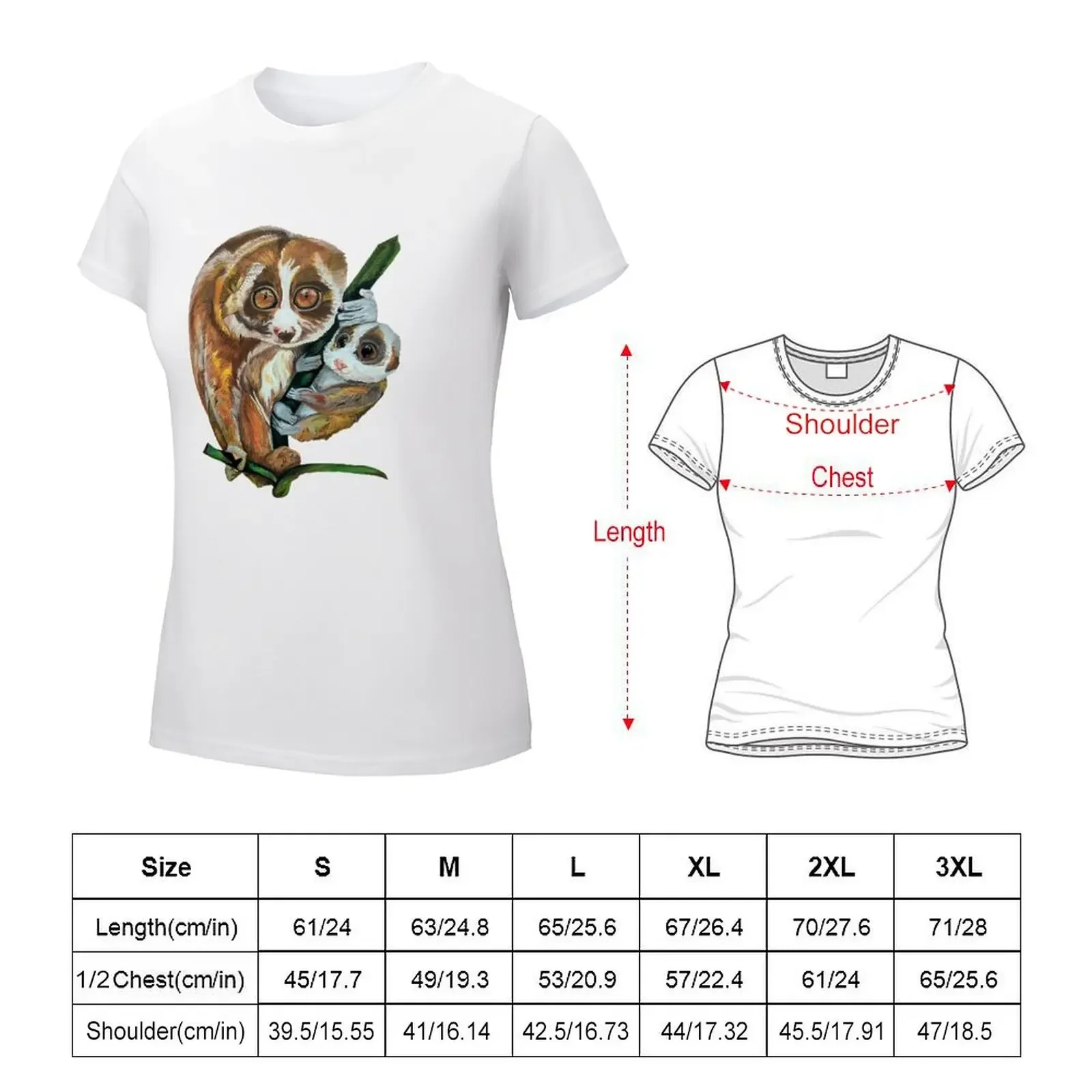 Slow Loris T-ShirtSlow Loris with Baby T-shirt Blouse aesthetic clothes summer clothes for Women