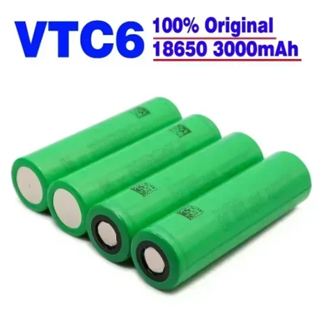 100% оригинальная батарея VTC6 18650 3,7 В 3000 мАч 30 А перезаряжаемая батарея с высоким разрядом, аккумулятор для фонарика