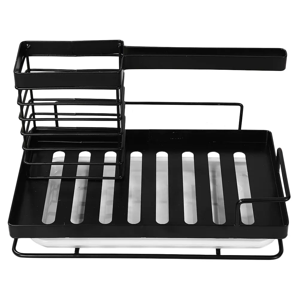 

Органайзер для кухонной раковины, держатель для губки, съемная сливная полка, легкая компактная щетка для хранения мыльницы