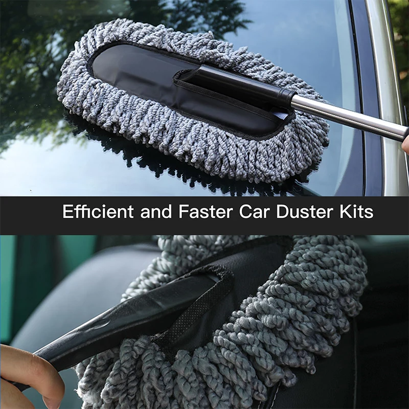 Internal and External Car Cleaning Details of The Car Dust Collector Kit Ultra Fine Fiber Anti Scratch Can Extend Dust Removal