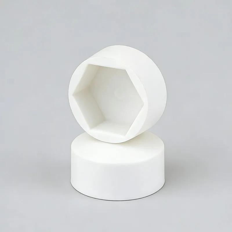 45Sets M10 White Hex Bolt Caps, Streamlined Design for Vehicles & Machinery