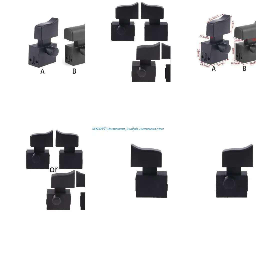 367D Lock On Power Tool Electric Drill Speed Control Trigger Button Switch AC 250V 6A