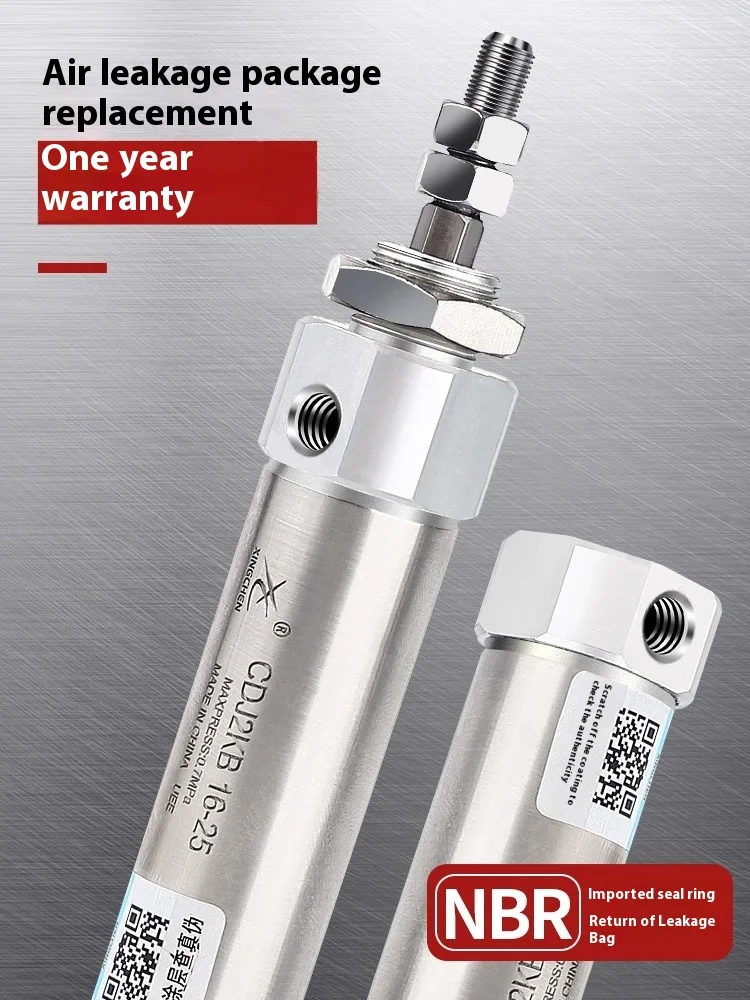 Xingchen هوائي الفولاذ المقاوم للصدأ اسطوانة صغيرة سداسية قضيب المكبس غير الدورية CDJ2KB10/16-10 اسطوانة القلم