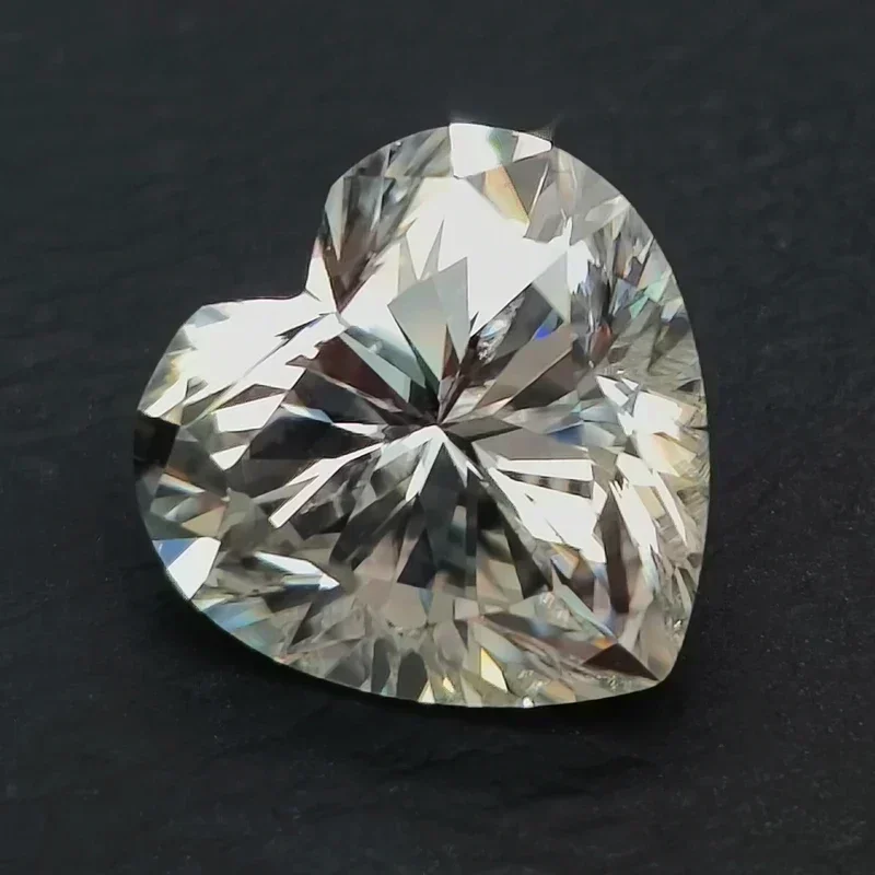 

D ColorMoissanite Stone Heart Cut VVS1 For Pass Diamond Tester Top Charms Jewelry Making Materials With Certificat