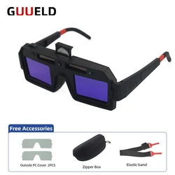 New black auto-dimming welding goggles with replaceable lithium battery welding glasses for TIG-MIG arc plasma cutting