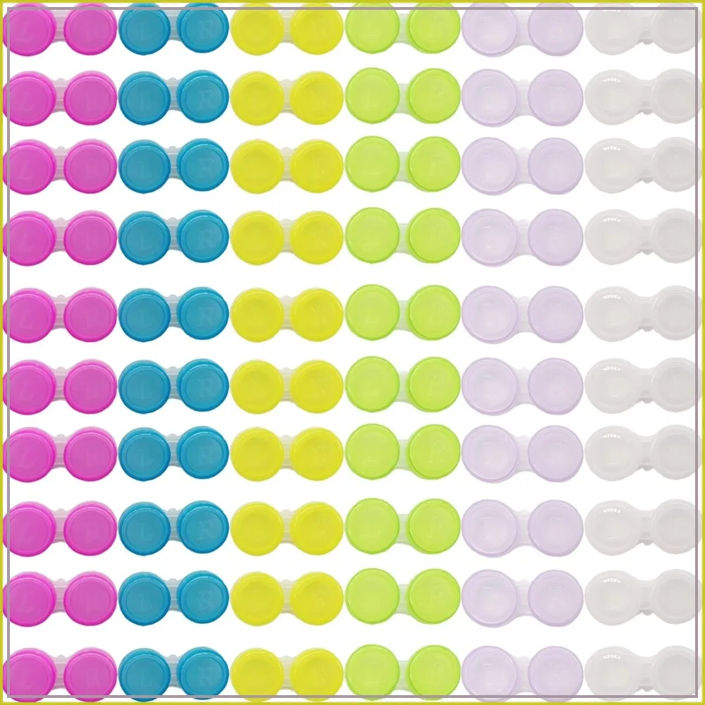 

60PCS Contact Lens Cases, Left/Right Eyes Lens Holder Box, Travel Storage Containers