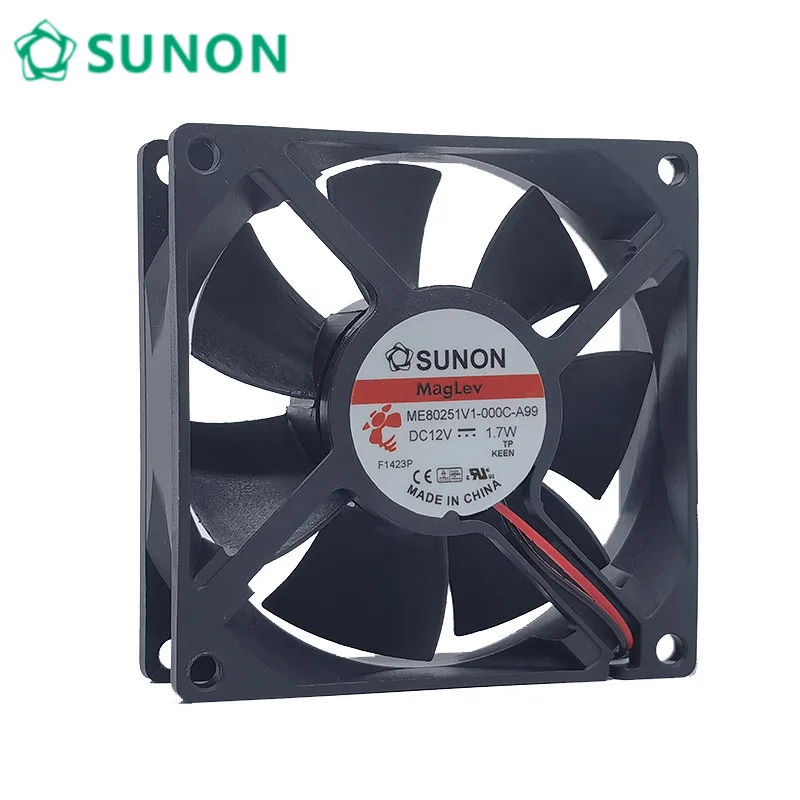 

New For sunon ME80251V1-000C-A99 DC12V 1.7w 8025 8cm 80*80*25MM frequency converter cooling fan