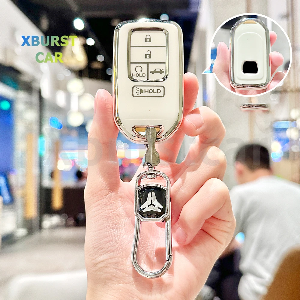 

4/5 Button for Honda CR-V Pilot Ridgeline Odyssey Accord Civic TPU Auto Shell Fob Car Remote Key Case Cover Keyless Accessories