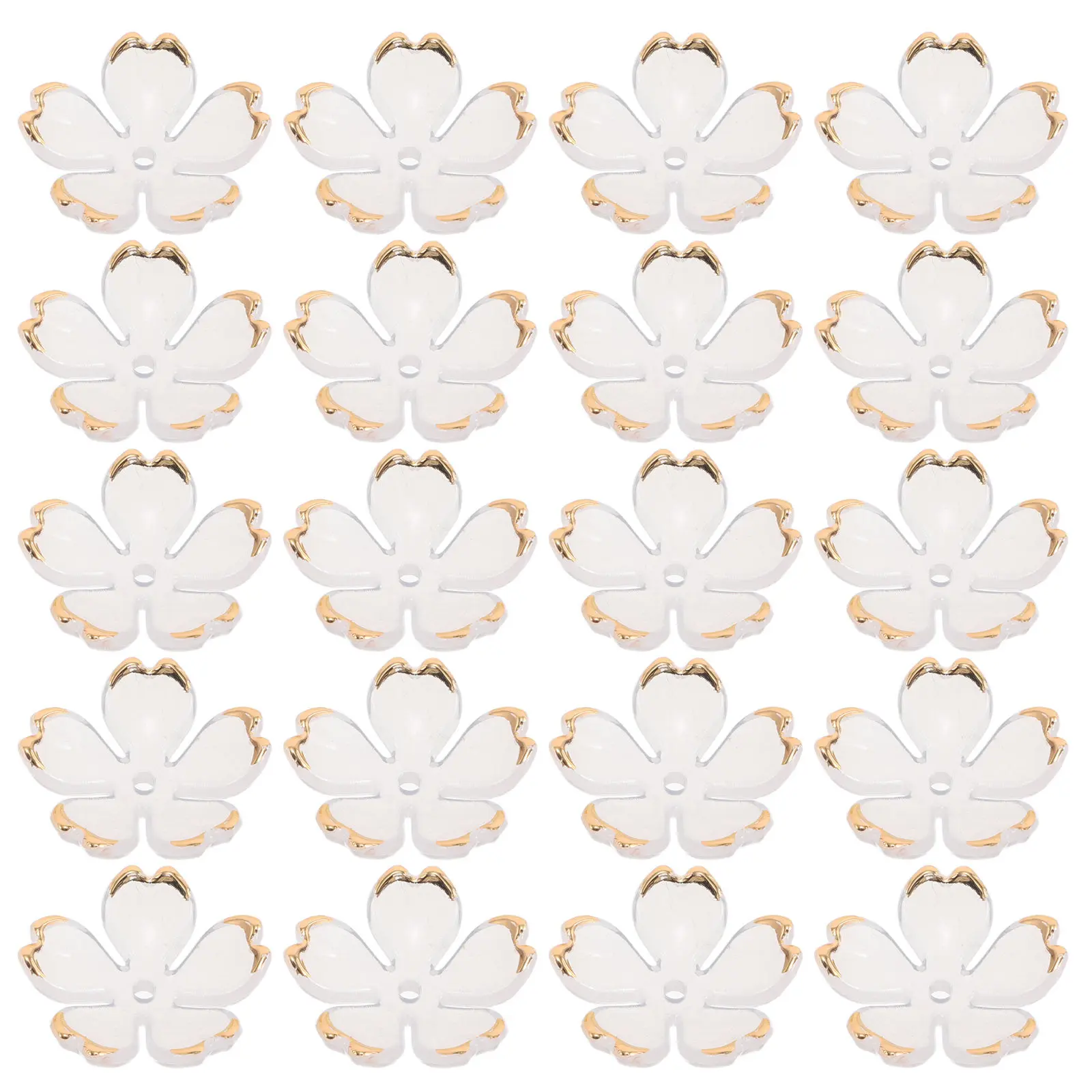 

100 шт. акриловых подвесок в форме цветков вишни для изготовления заколок, украшений для волос, рукоделия, легкие цветочные заглушки для бусин