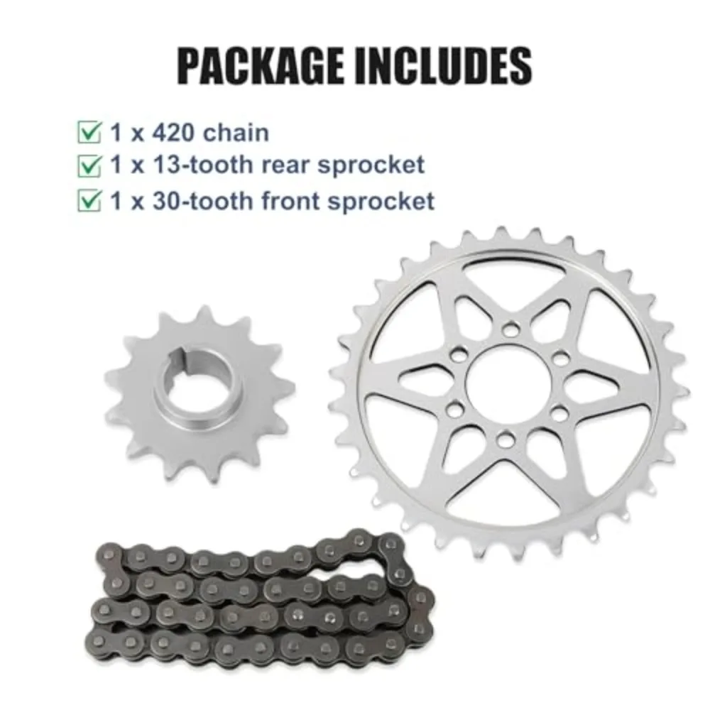 Motorcycle Drive Sprocket Chain Kit 420 30T Front 13T Rear for Sur-ron Light Bee X S for Segway X160 260 Dirt Bike