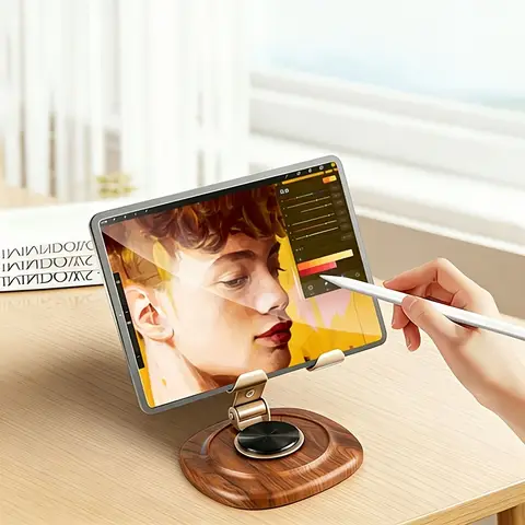 1pc 360° Rotatable and Adjustable Desktop Phone Stand with Folding Design, Suitable for All Mobile Phones,Desktop phone holder