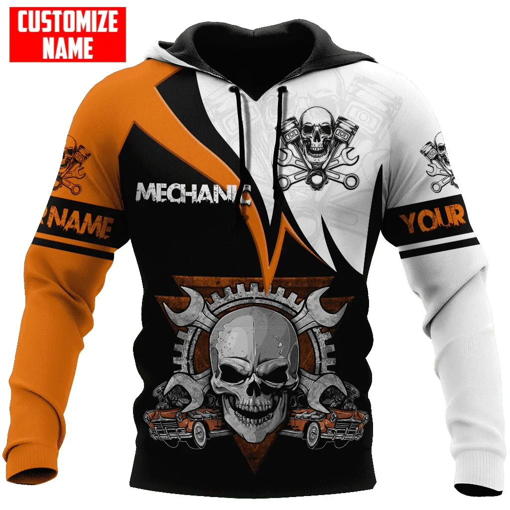 

PLstar Cosmos Mechanic Skull Custom Name Auto 3D All Over Printed Men's Hoodie & Sweatshirt Unisex Casual zip hoodies DK529