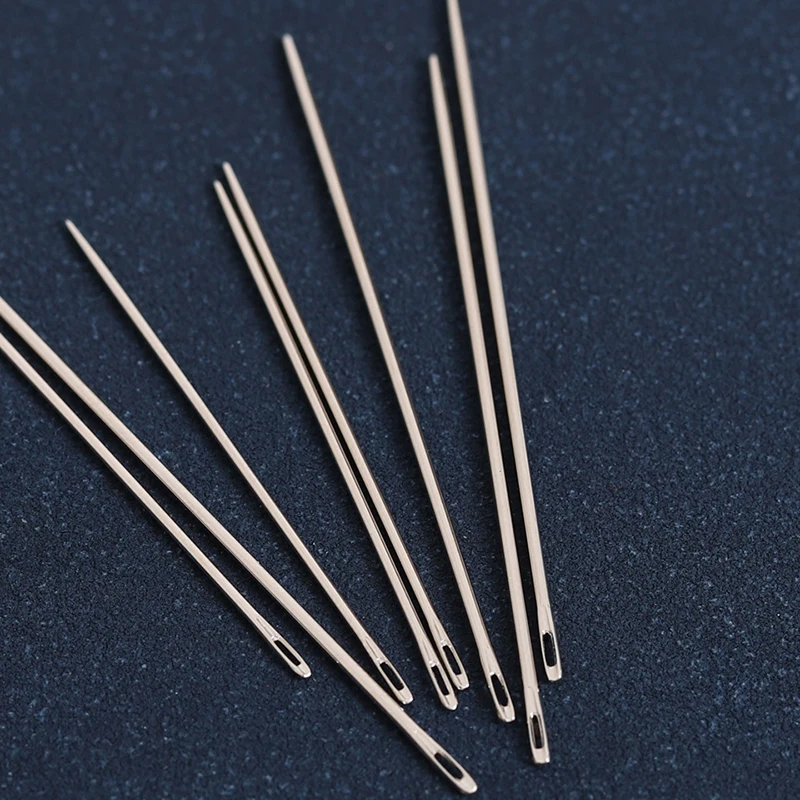 20Pcs/Lot Leathercraft Sewing Needles Large Eye Blunt Stitching Needle Harness Round-pointed Needle Leather Hand Sewing