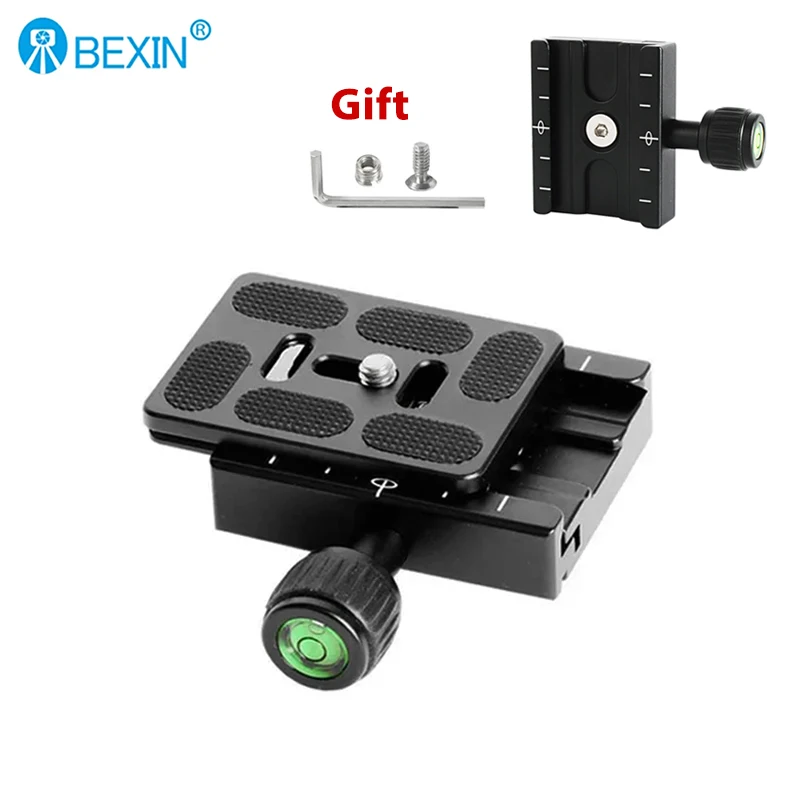 BEXIN QR-60 Universal Camera Plate Quick Release Clamp Holder Tripod Ball Head Mount Adapter Clamp for Arca Swiss DSLR Camera